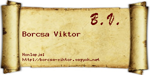 Borcsa Viktor névjegykártya
